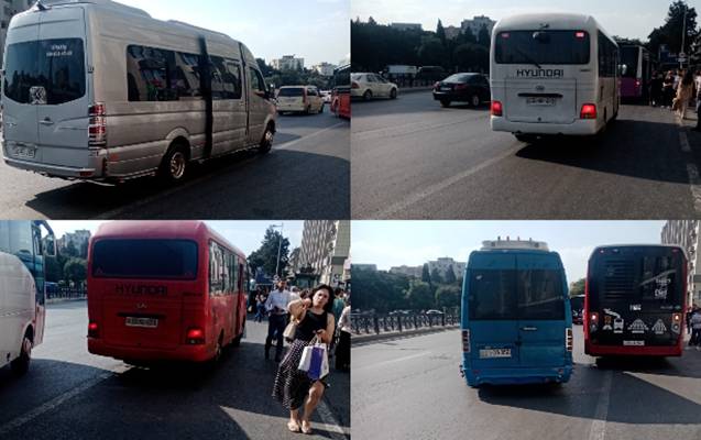 Qanunsuz fəaliyyət göstərən avtobuslar artdı - FOTO