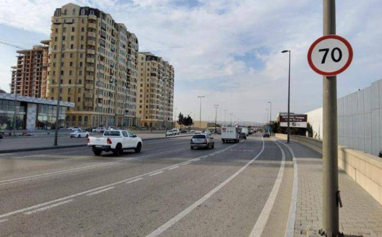 Bu yolda sürət həddi endirildi 