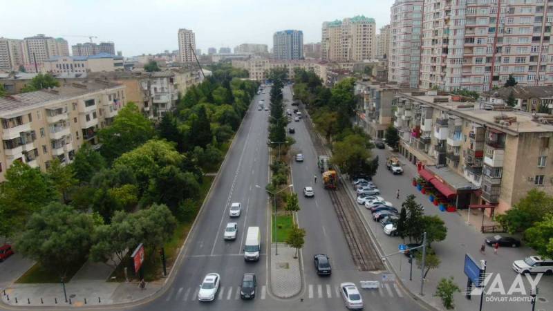 Bakıda bu küçənin bir hissəsi təmir olunur - VİDEO/FOTO