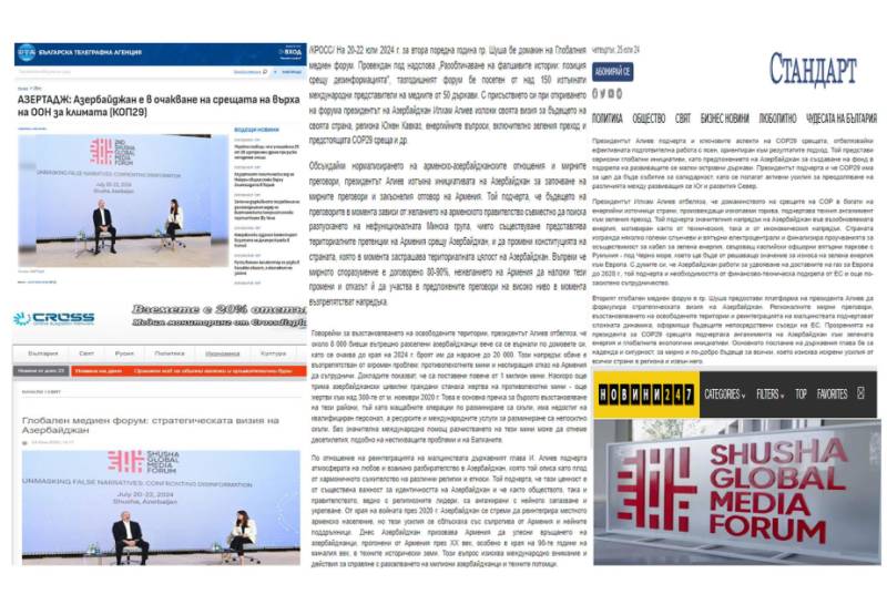 Bolqarıstan mediası Şuşadakı Forumu geniş işıqlandırıb