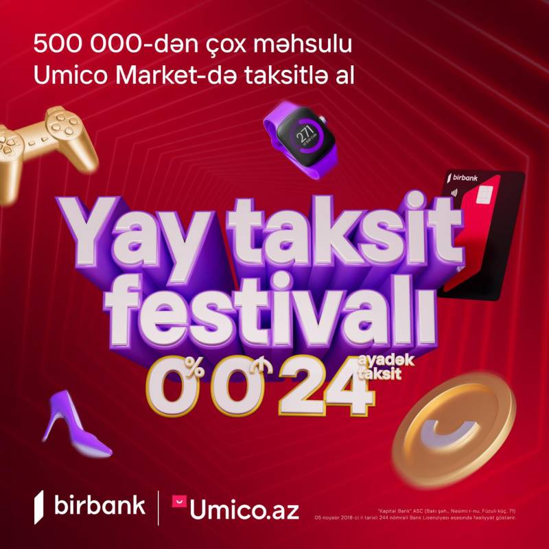 Birbank taksit kartları ilə yayı unudulmaz edin