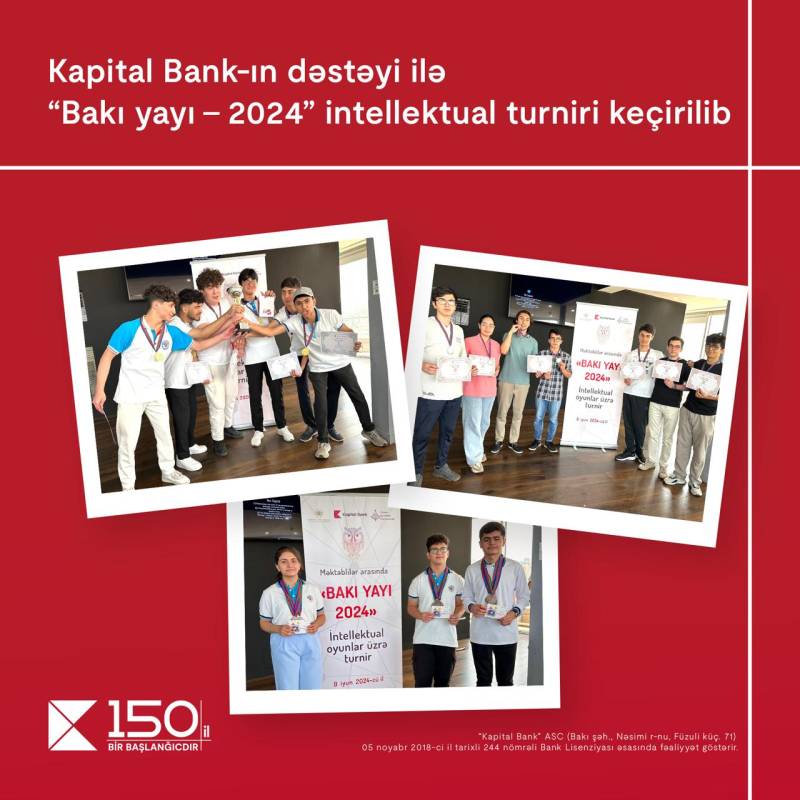 Kapital Bank-ın dəstəyi ilə “Bakı Yayı-2024” turniri keçirilib 