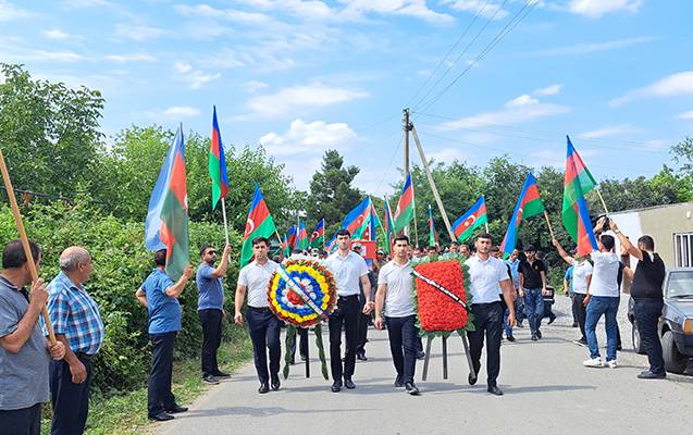 I Qarabağ müharibəsi şəhidi dəfn olunur - FOTO