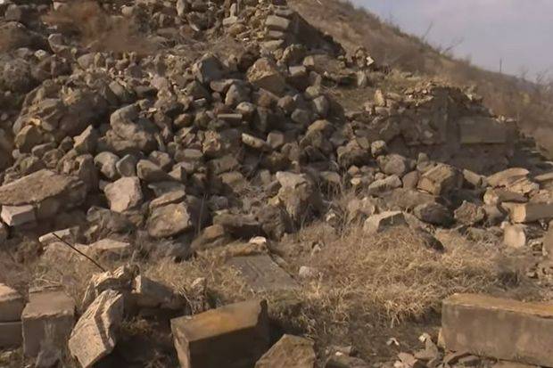 Erməni vandalizminə məruz qalmış ziyarətgahdan son görüntülər - VİDEO