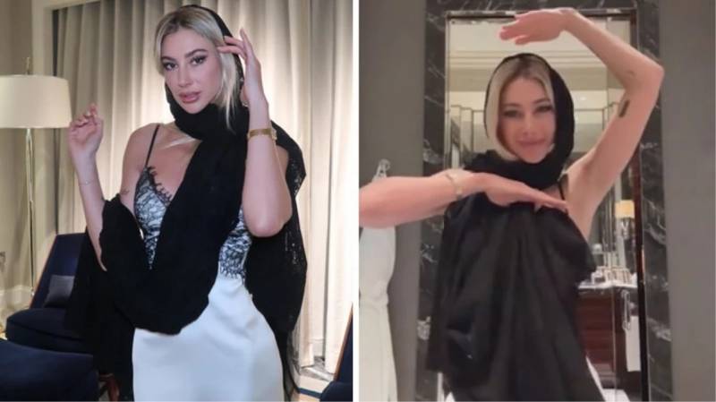 Bəhreynə gedən Şeyma Subaşı başını örtüb rəqs etdi - VİDEO