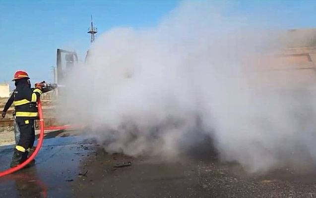 “Kamaz”dakı yanğın belə söndürüldü - VİDEO
