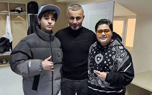 Prezidentin nəvələri Qurban Qurbanovla görüşdü - FOTO