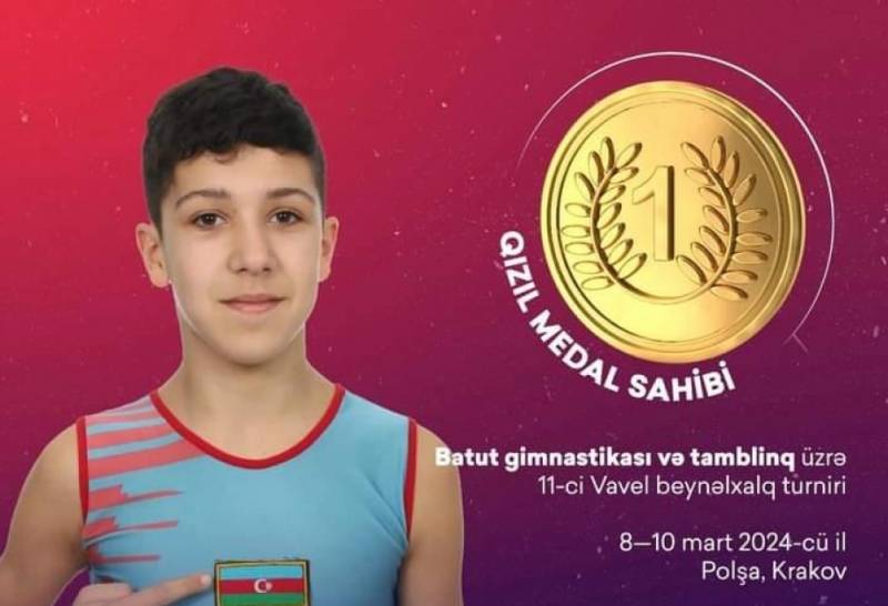 Azərbaycan gimnastı beynəlxalq turnirdə qızıl medal qazandı