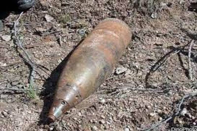 Cəbrayılın Şəybək kəndində tank mərmisi tapıldı - FOTO