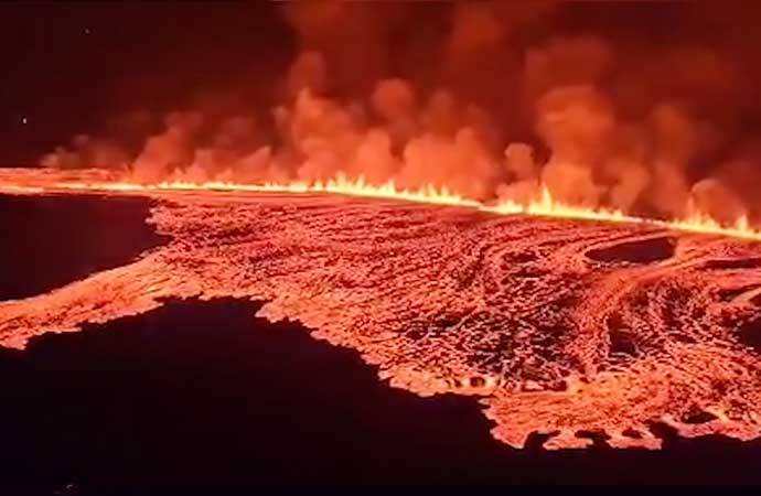 İslandiyadakı vulkan son üç ayda dördüncü dəfə vulkan püskürdü - FOTO