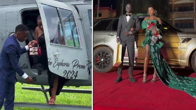 Yoxsulluqdan əziyyət çəkən ölkədə şagirdlər məzun gününə lüks avtomobil və vertolyotla qatıldı - FOTO