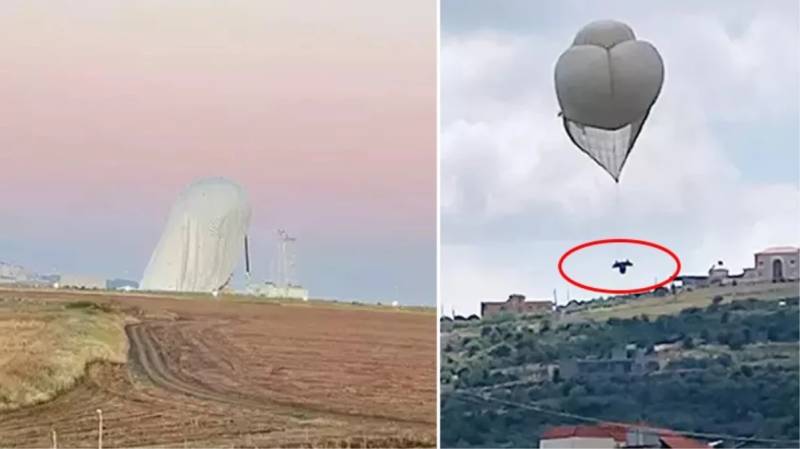 Hizbullah İsrailin casus balonlarını  vurdu 