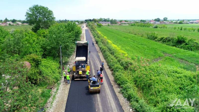 Ağalıq‒Daşlıyataq‒Günəşli avtomobil yolunun təmiri davam edir - VİDEO/FOTO