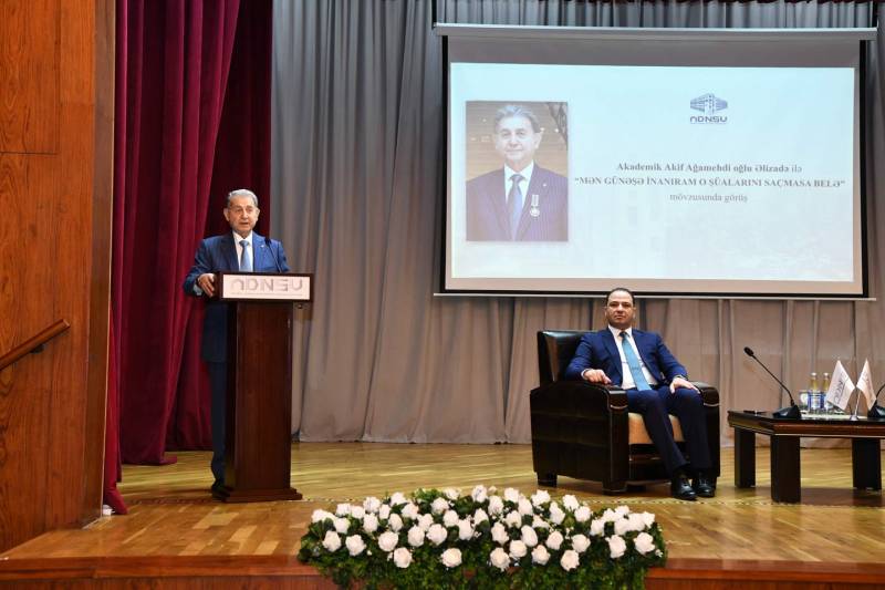 ADNSU-da akademik Akif Əlizadə ilə görüş keçirildi - FOTOLAR