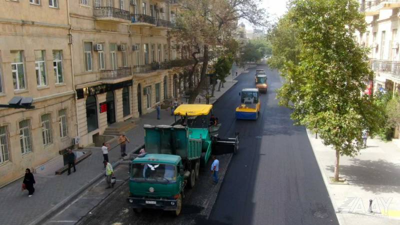 Bu küçədə təmir işləri aparılır - VİDEO/FOTO