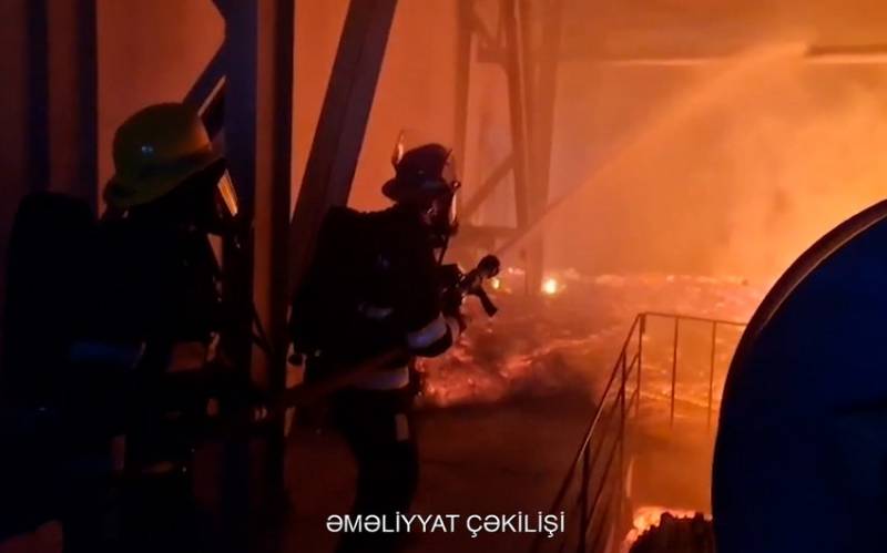 Sumqayıtda sexdə yanğın - VİDEO