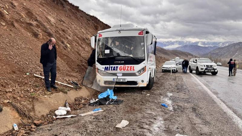 Mikroavtobus qayaya çırpıldı - Ölən var