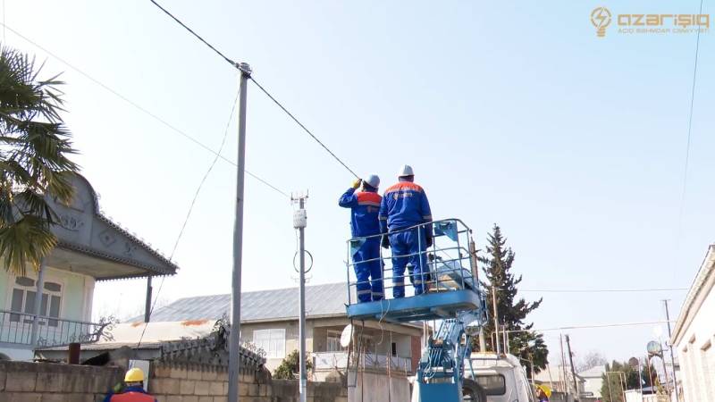 Bu rayonların bir sıra kəndlərində elektrik təsərrüfatı yenilənir 