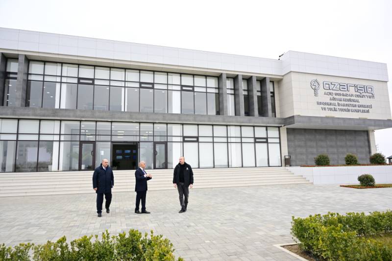 İlham Əliyev Ağdam Regional Rəqəmsal İdarəetmə Mərkəzi və Təlim-Tədris Kompleksinin açılışında  - Fotolar