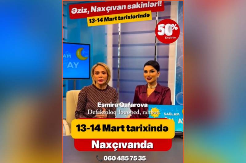 Esmira Qafarovanın \"Qüsursuz Nitq Psixologiya Mərkəzi\" 50 faiz endirimlə Naxçıvanda - VİDEO