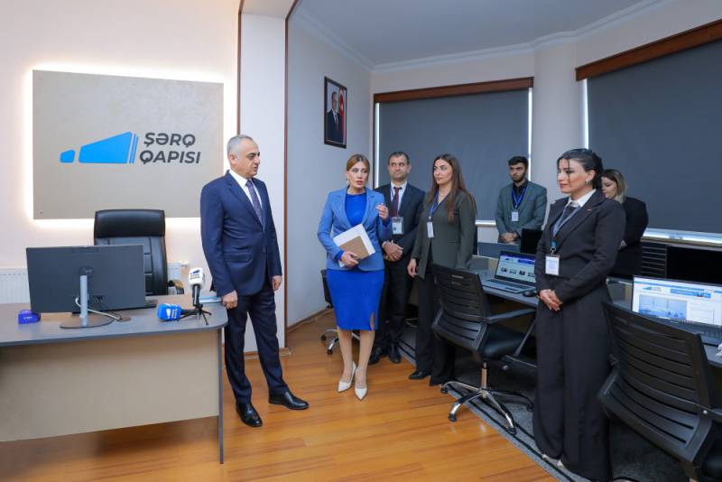 \"Şərq qapısı\" qəzetinin maddi-texniki bazası yenilənib, informasiya mərkəzi istifadəyə verildi - Fotolar