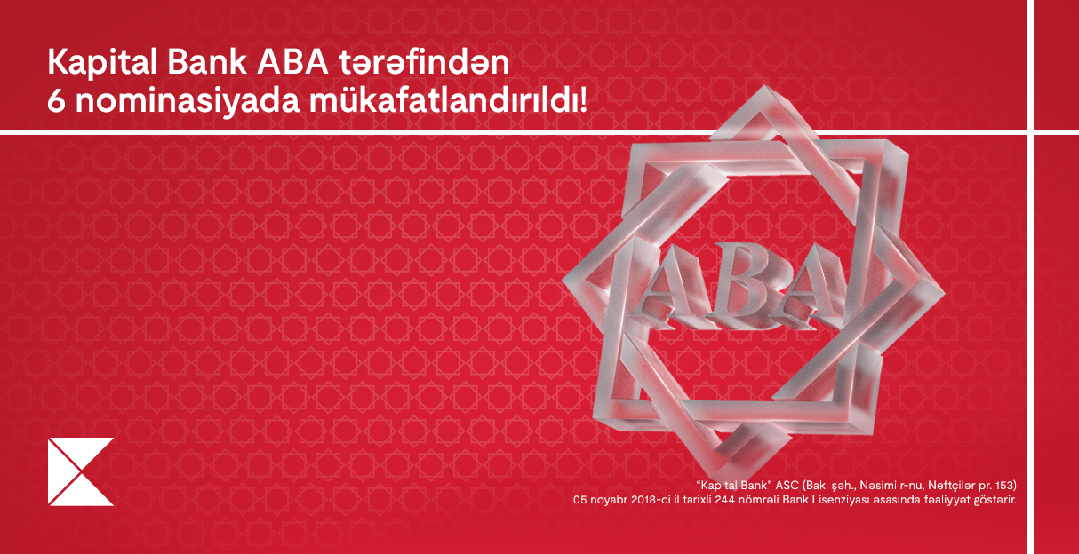 Kapital Bank 6 nominasiyada mükafatlandırıldı