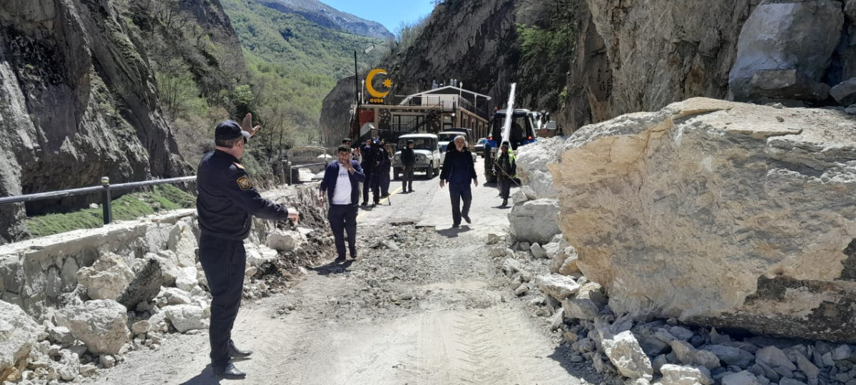 Qubada bağlanan yol açıldı - YENİLƏNİB