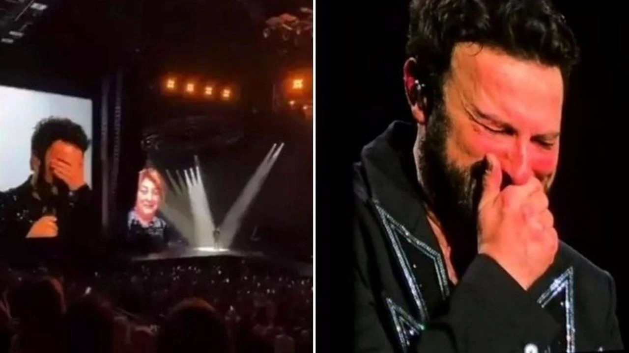 Tarkan səhnədə duyğularına hakim ola bilmədi...