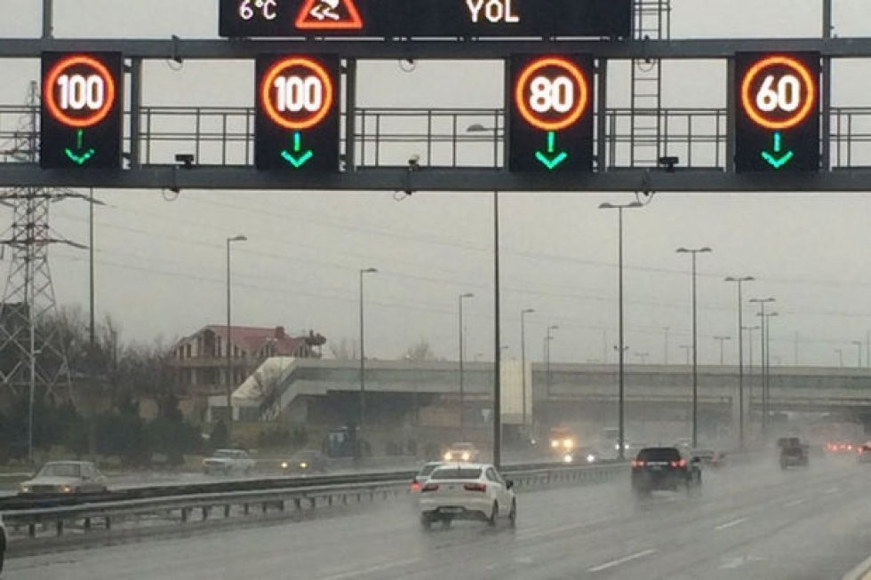 Bu yolda sürət həddi endirildi