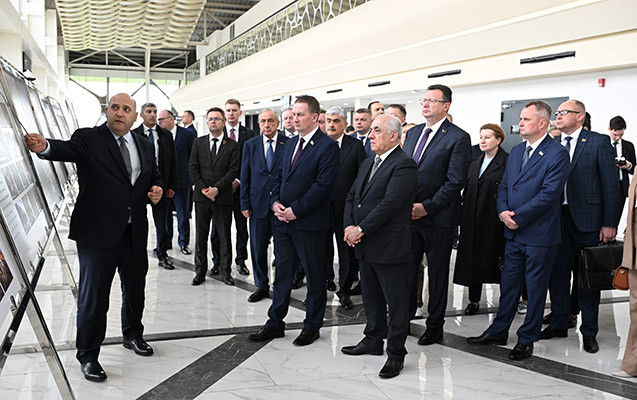 Baş nazirlər Füzuli və Ağdamda - FOTOLAR