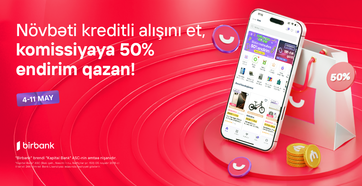 Umico kredit xətti ilə alış-verişə 50% komissiya endirimi&nbsp;
