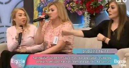 Efirdə aktrisa ilə iştirakçı arasında dava - VİDEO&nbsp;&nbsp;