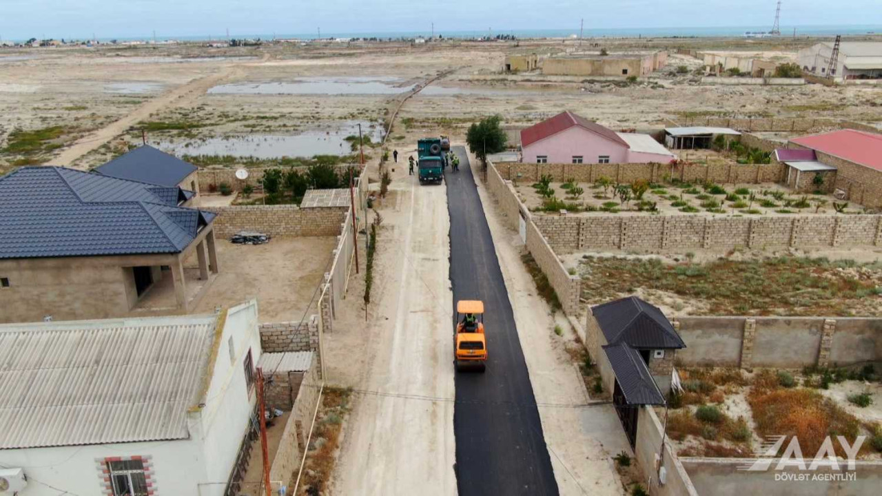 Pirallahıda 3 küçə təmir olunur - VİDEO/FOTO