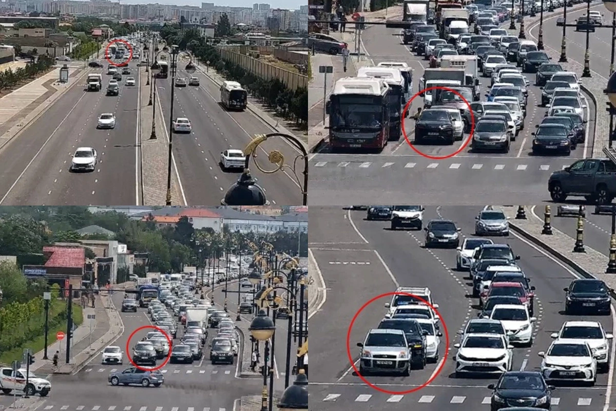 Bakıda 3 maşın qəza törətdi - Tıxac yarandı