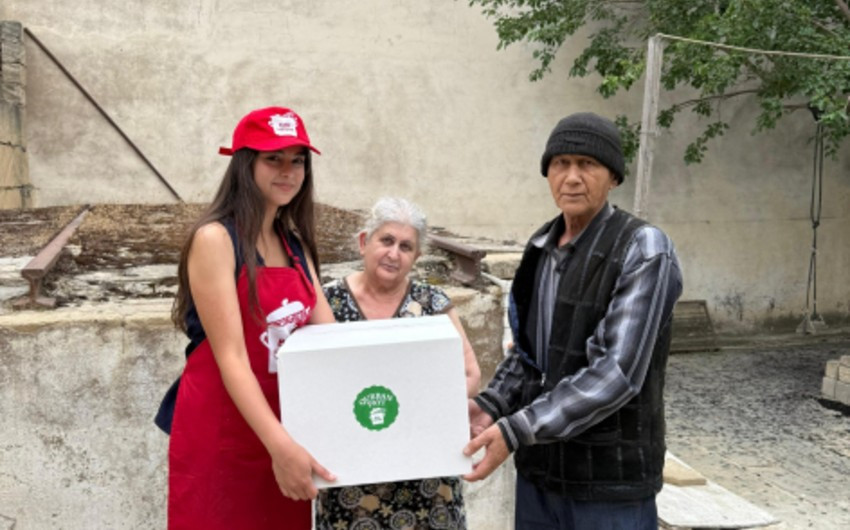 Leyla Əliyevanın təşəbbüsü ilə ailələrə qurban payları çatdırılır - FOTO
