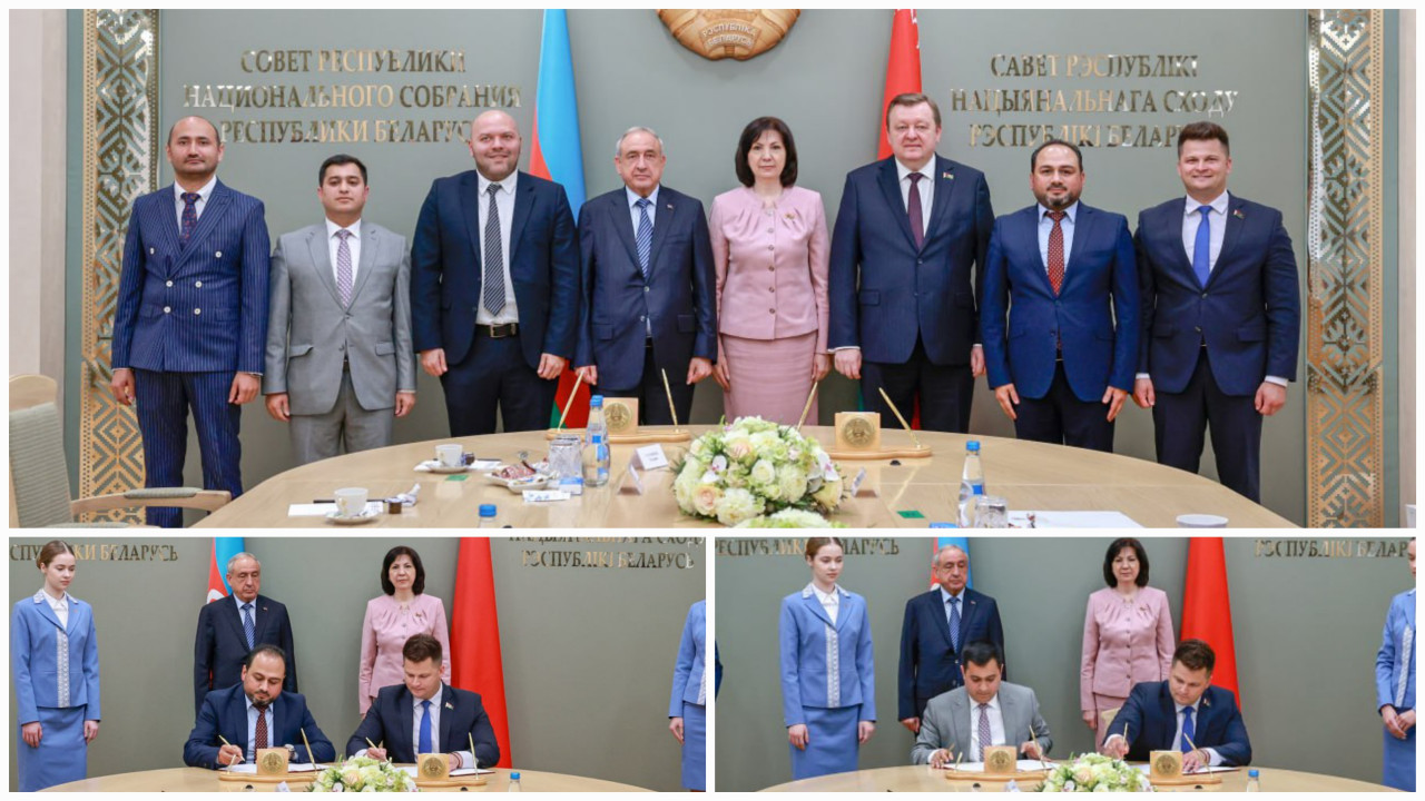 Belarus Parlamentinin sədri Forum iştirakçılarını qəbul etdi - FOTOLAR