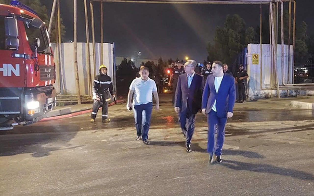Eldar Əzizov yanğın yerinə gəldi - FOTO/VİDEO