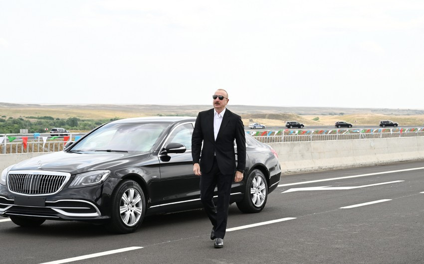 Prezident Əhmədbəyli-Füzuli-Şuşa yolunun açılışında - FOTOLAR