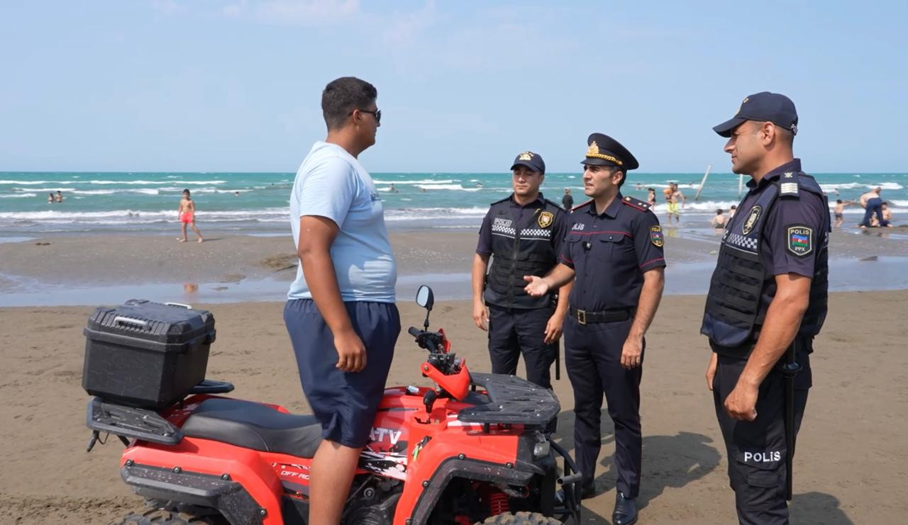 Polis çimərliklərdə tədbirləri davam etdirir - FOTO/VİDEO