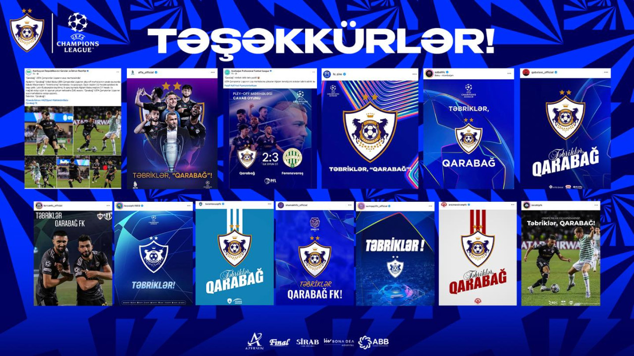 “Qarabağ”ı yalnız bu klub təbrik etmədi...