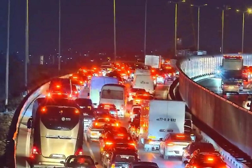 Bakıda QƏZA:&nbsp;Tıxac yarandı - FOTO