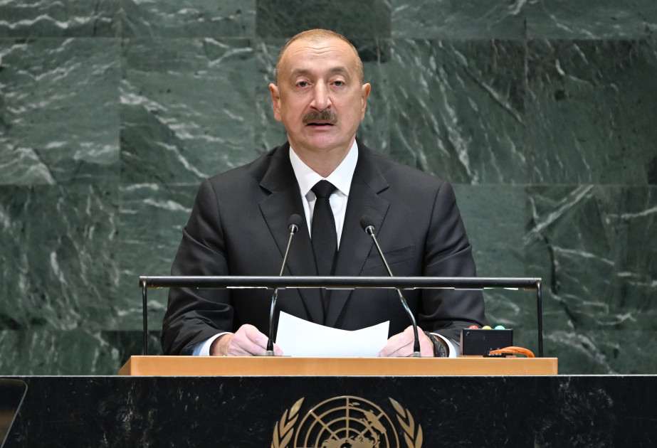 \"Azərbaycan Prezidenti BMT tribunasından dünyanı ədalətə, sülhə və qanunun aliliyinə hörmətə çağırdı\"