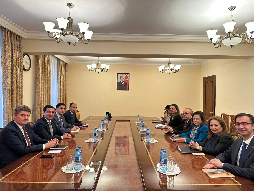 Türkiyə XİN rəhbərinin müavini Hikmət Hacıyev və Xələf Xələfovla görüşdü