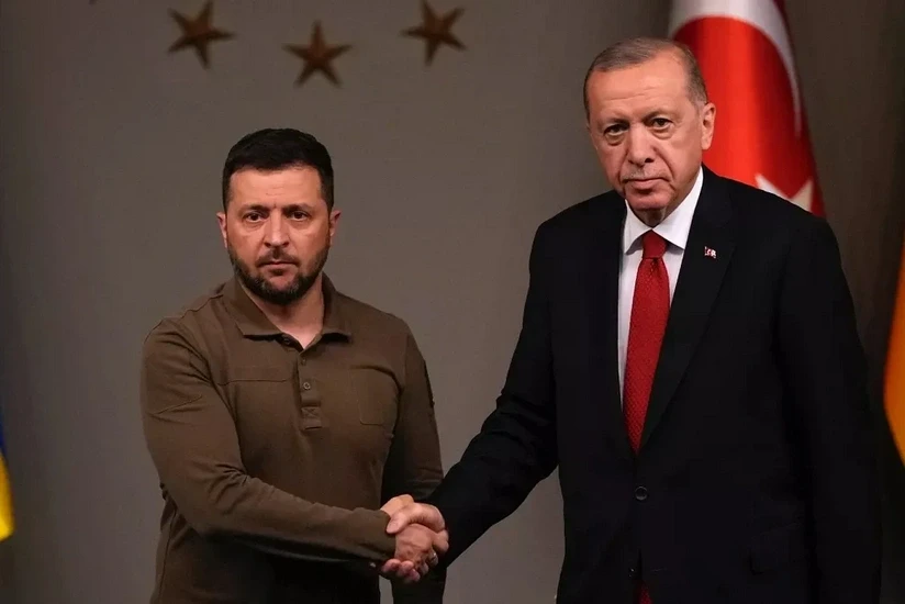 Ərdoğanla Zelenskinin görüşü başladı