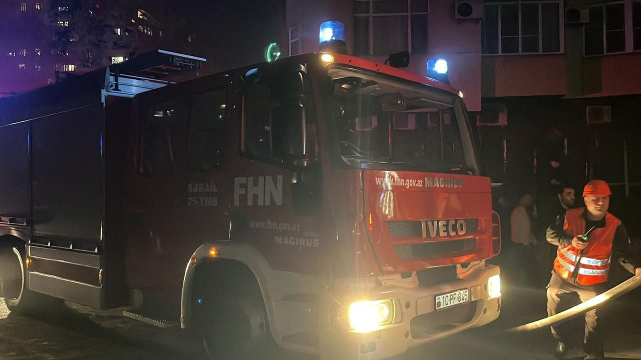 Yanğın günü bağlı olan həmin qapı - VİDEO