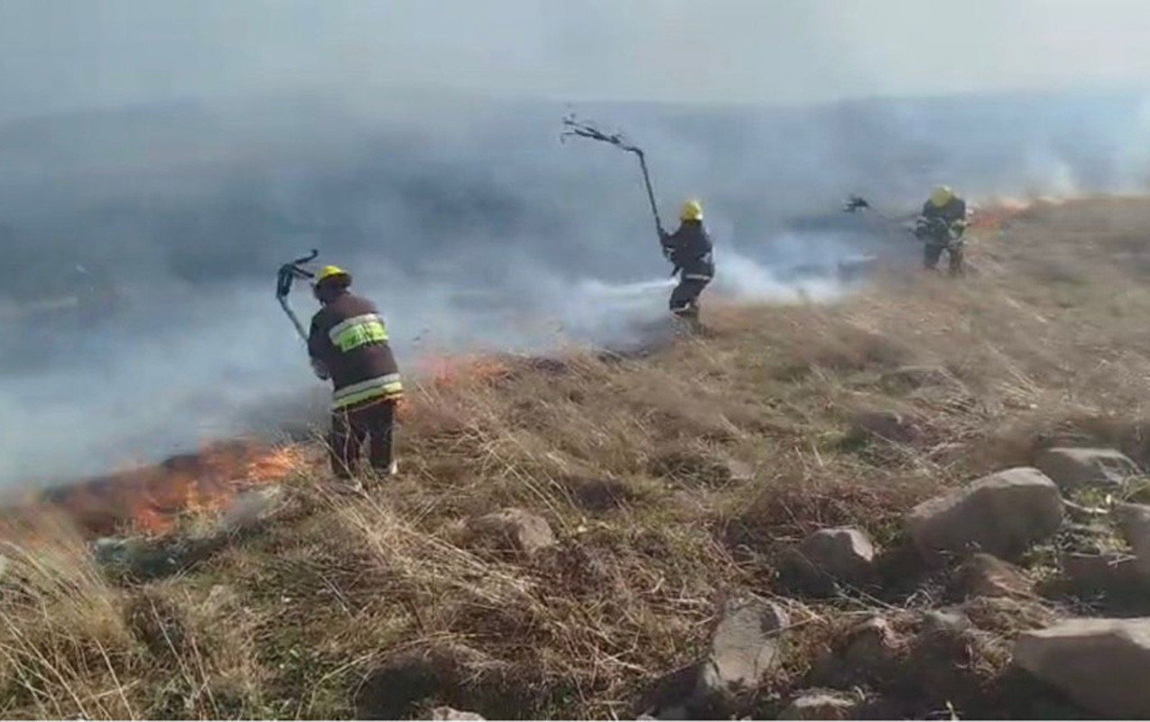 Gədəbəydə dağlıq ərazidə yanğın baş verdi