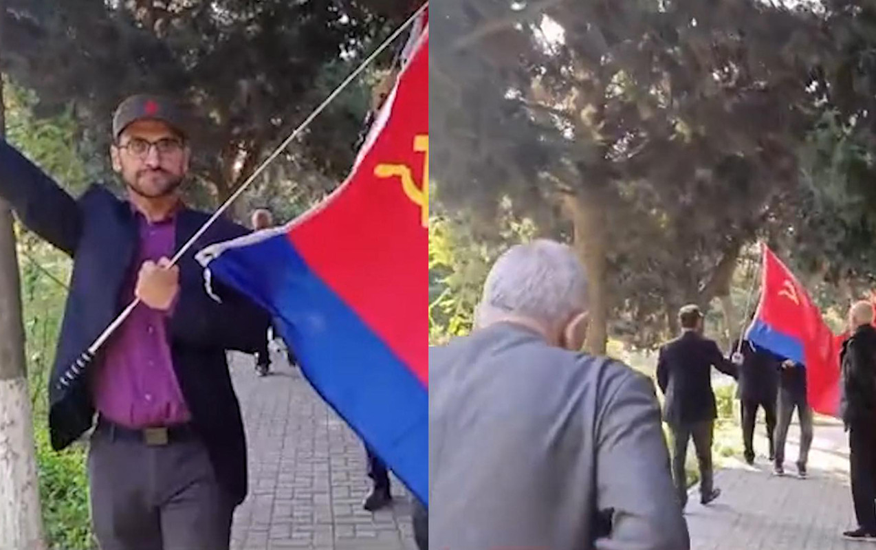 Bakıda SSRİ bayrağı qaldıranlar həbs edildi