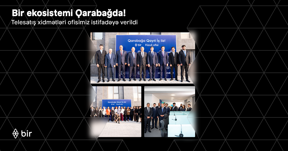 Bir ekosistemindən Qarabağda daha bir təşəbbüs - m10 və MilliÖn telesatış xidmətləri üçün yeni ofis açıldı