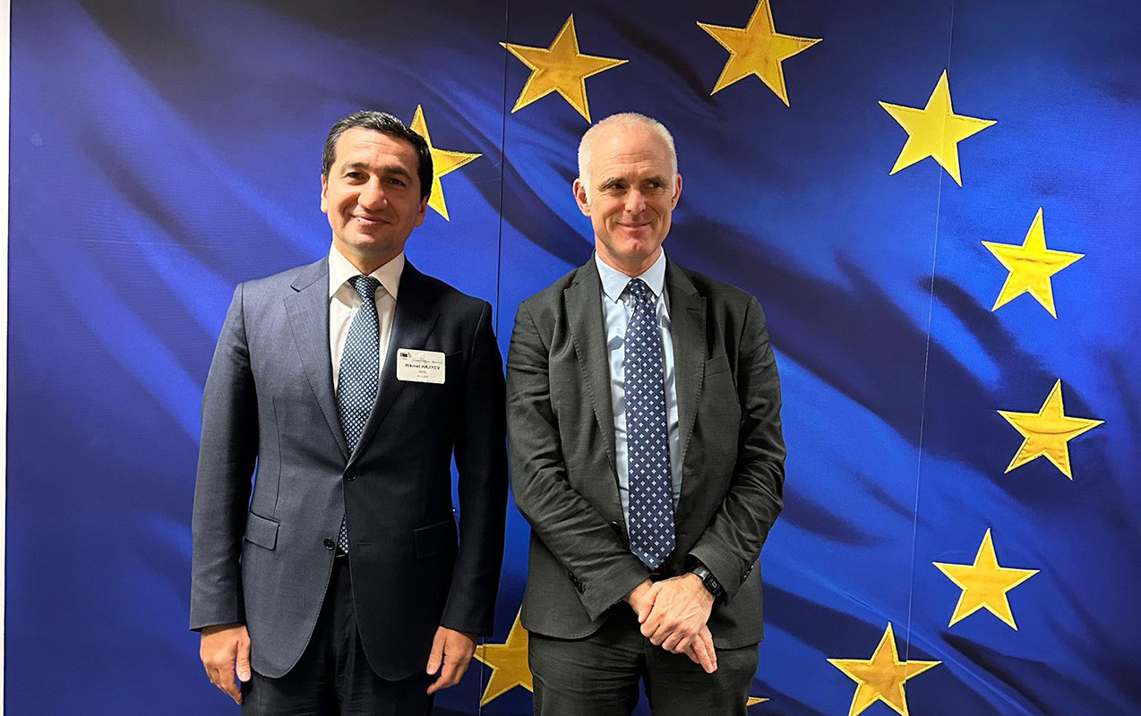 Hikmət Hacıyev Brüsseldə görüşlər keçirdi