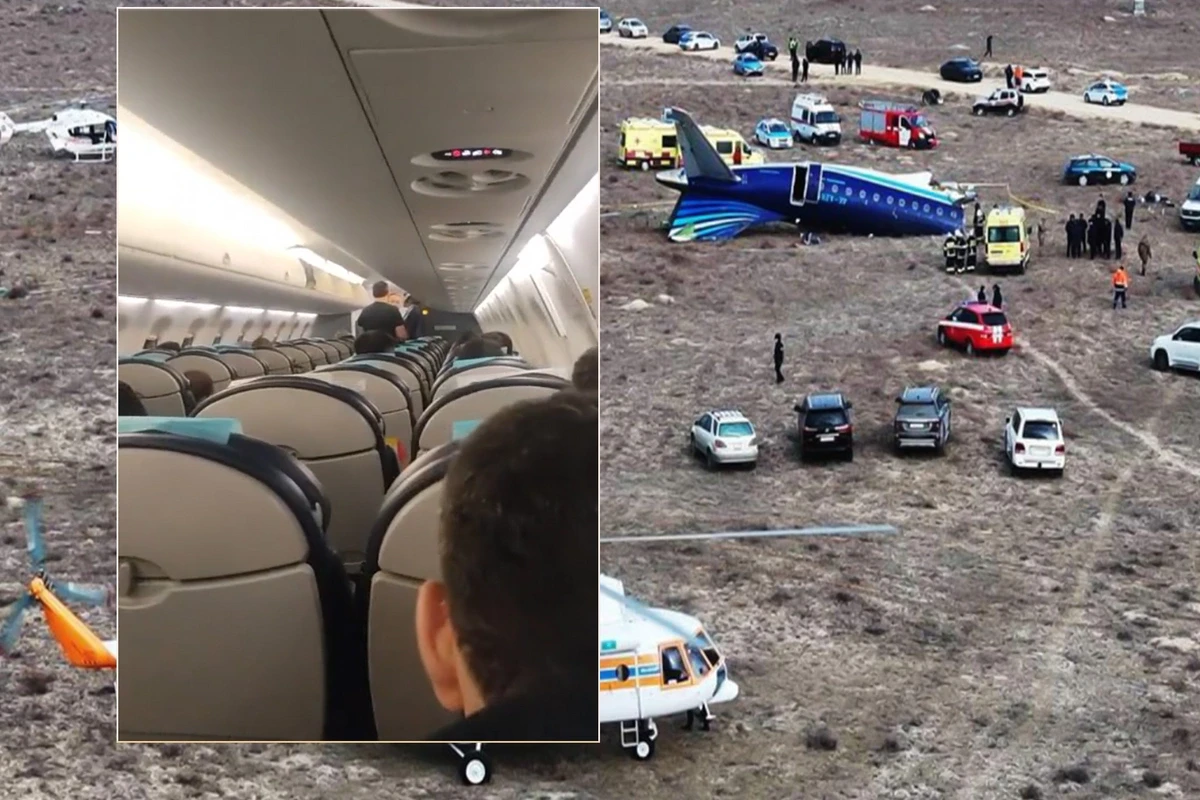 &nbsp;Qəzaya uğrayan AZAL təyyarəsinin içindən YENİ GÖRÜNTÜLƏR